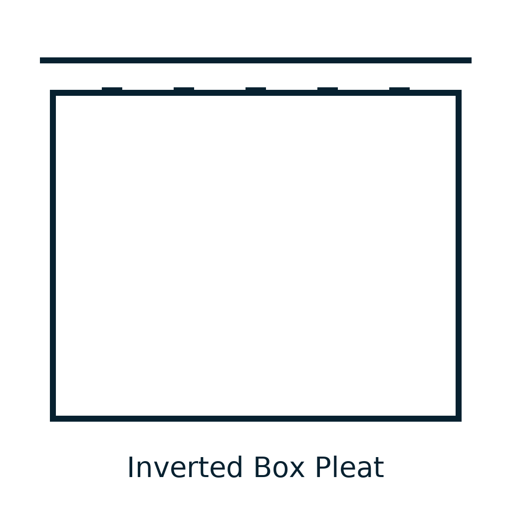 Inverted Box Pleat Curtain Icon